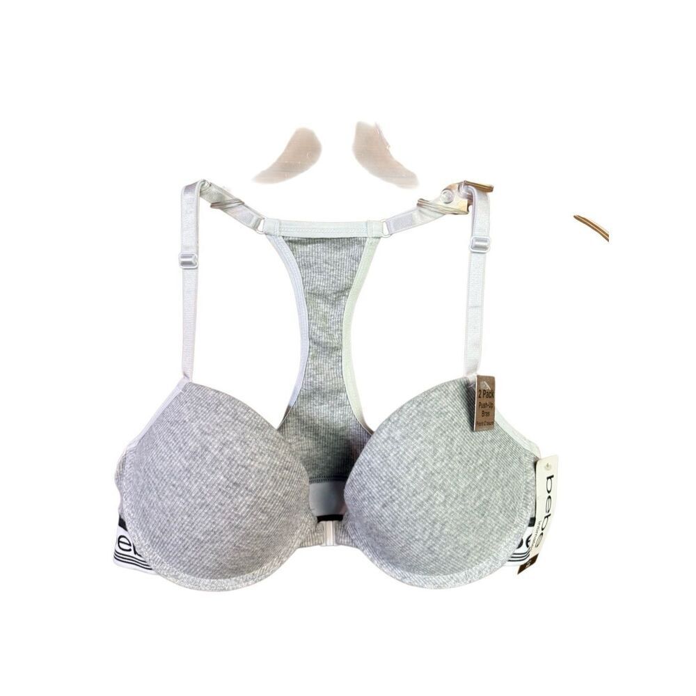 Bebe Gray Push Up Bra Sz 34B NWT